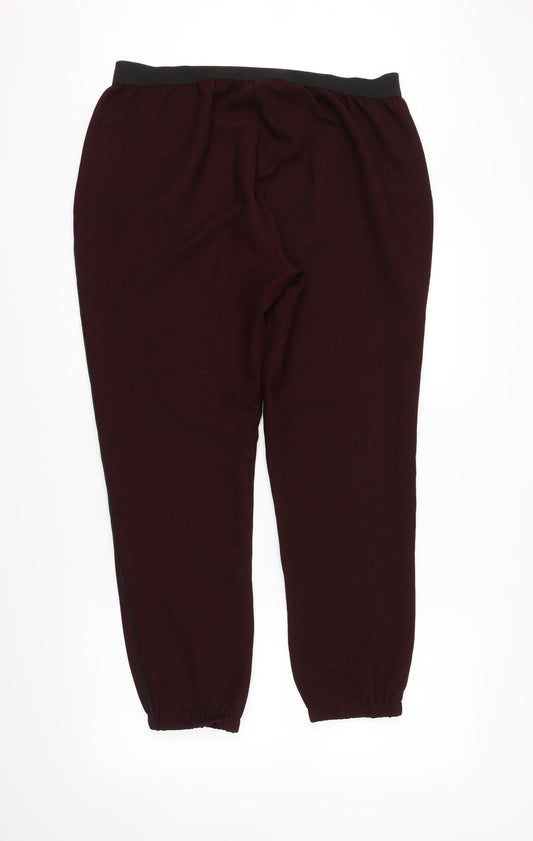 River Island Womens Red Trousers Size 14 L29 in