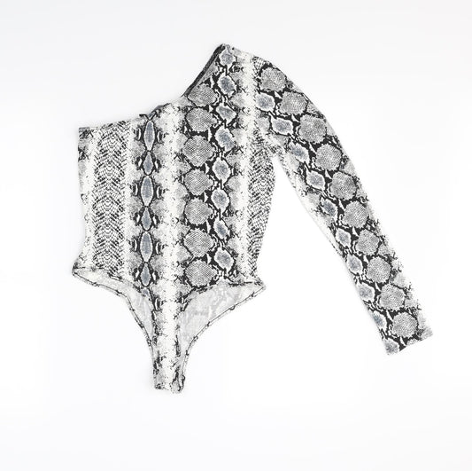 PRETTYLITTLETHING Womens White Bodysuit One-Piece Size 10 L10 in