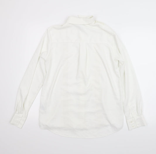 Womens UK Size 6 H&M White Basic Button-Up
