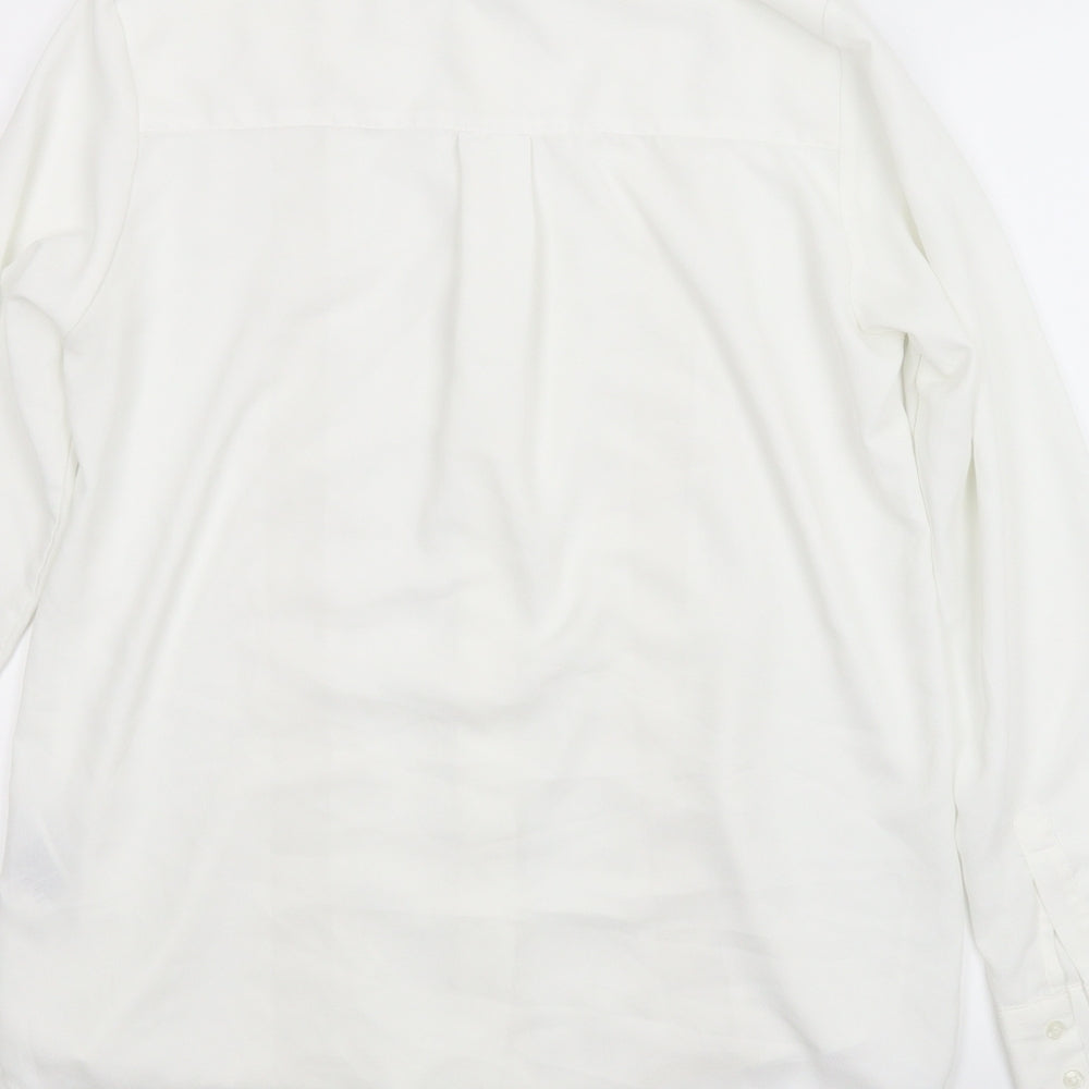 Womens UK Size 6 H&M White Basic Button-Up