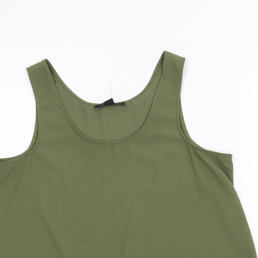 Womens UK Size 14 Atmosphere Green Basic Blouse
