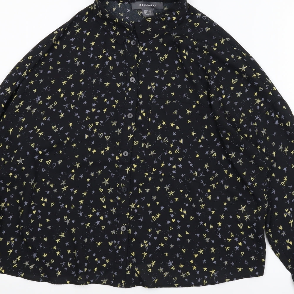 Primark Womens Black Basic Blouse Size 10