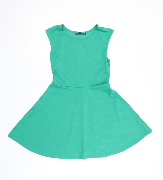 Additional front view of Atmosphere women’s green a-line, size UK 12