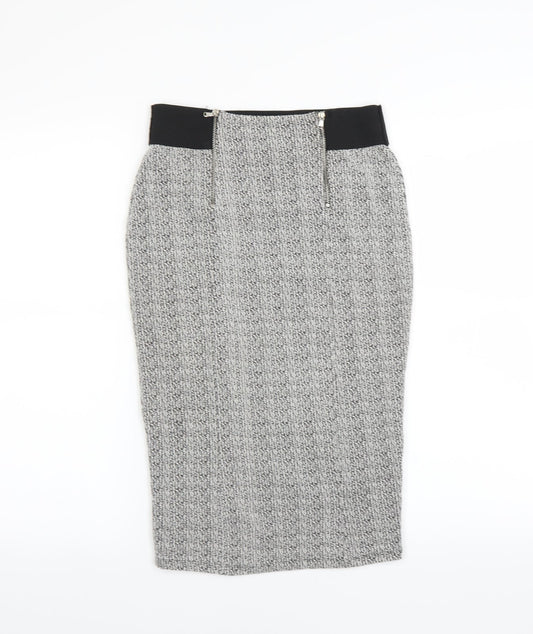 F&F Womens Grey Straight & Pencil Skirt Size 6