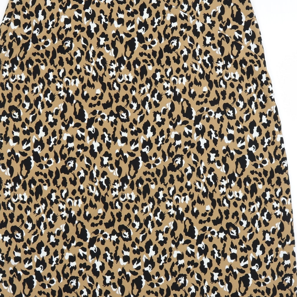 NEXT Womens Brown Animal Print  A-Line Skirt Size 34 in
