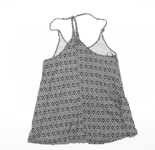 Primark Womens Black Floral Trapeze & Swing Size L