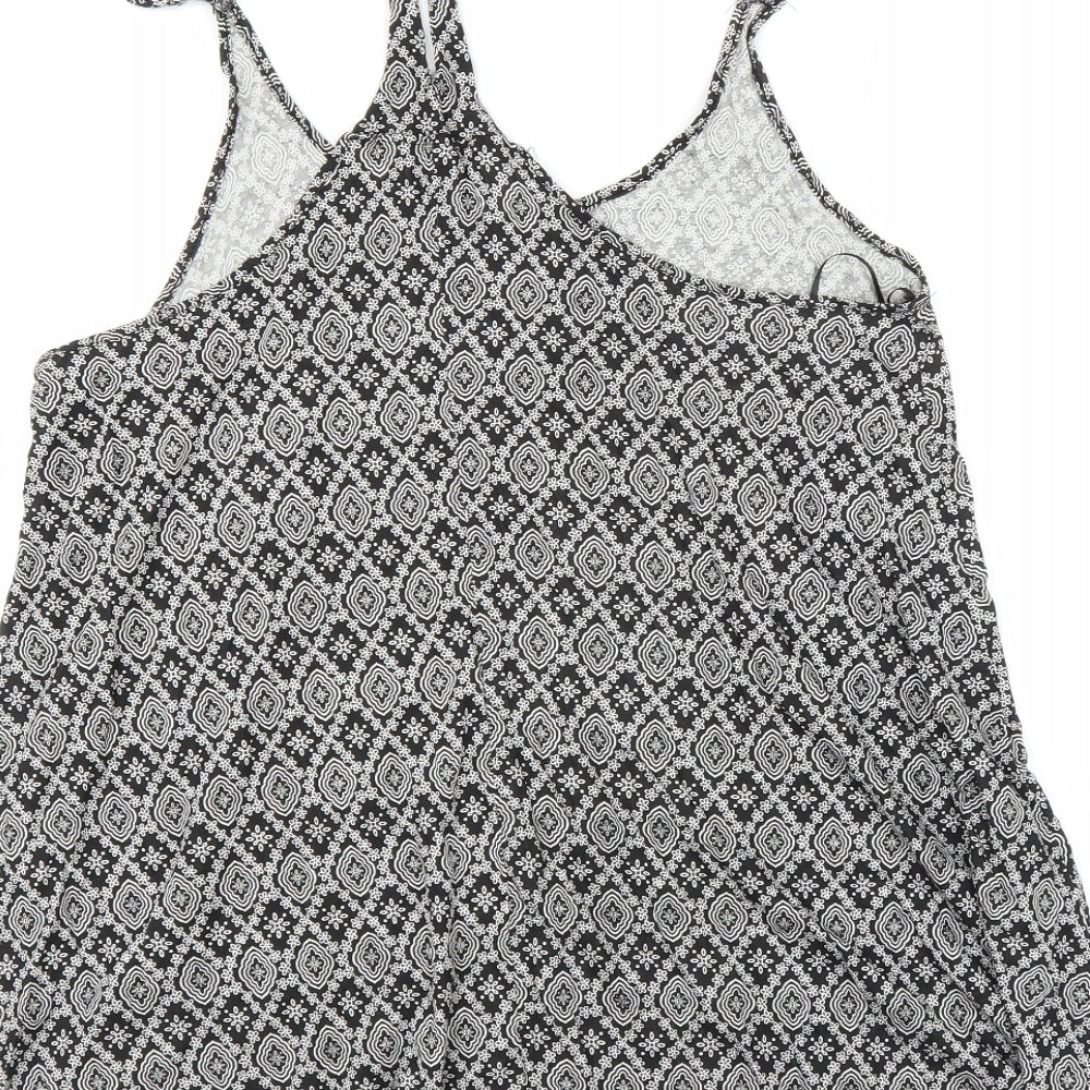 Primark Womens Black Floral Trapeze & Swing Size L