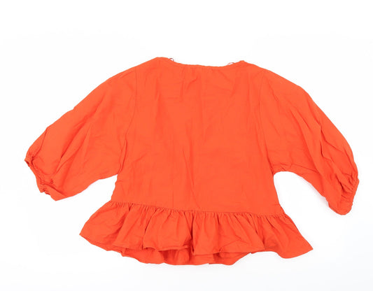 Primark Womens Orange Tunic Blouse Size 8