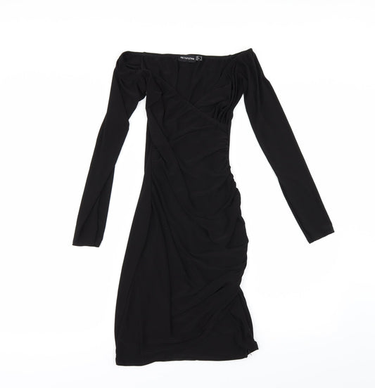 PRETTYLITTLETHING ` Womens Black Bodycon Size 6
