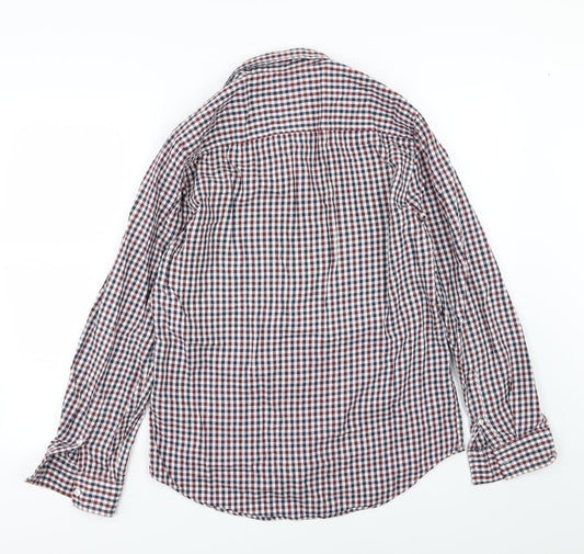 F&F Mens Multicoloured Striped Jersey Button-Up Size M