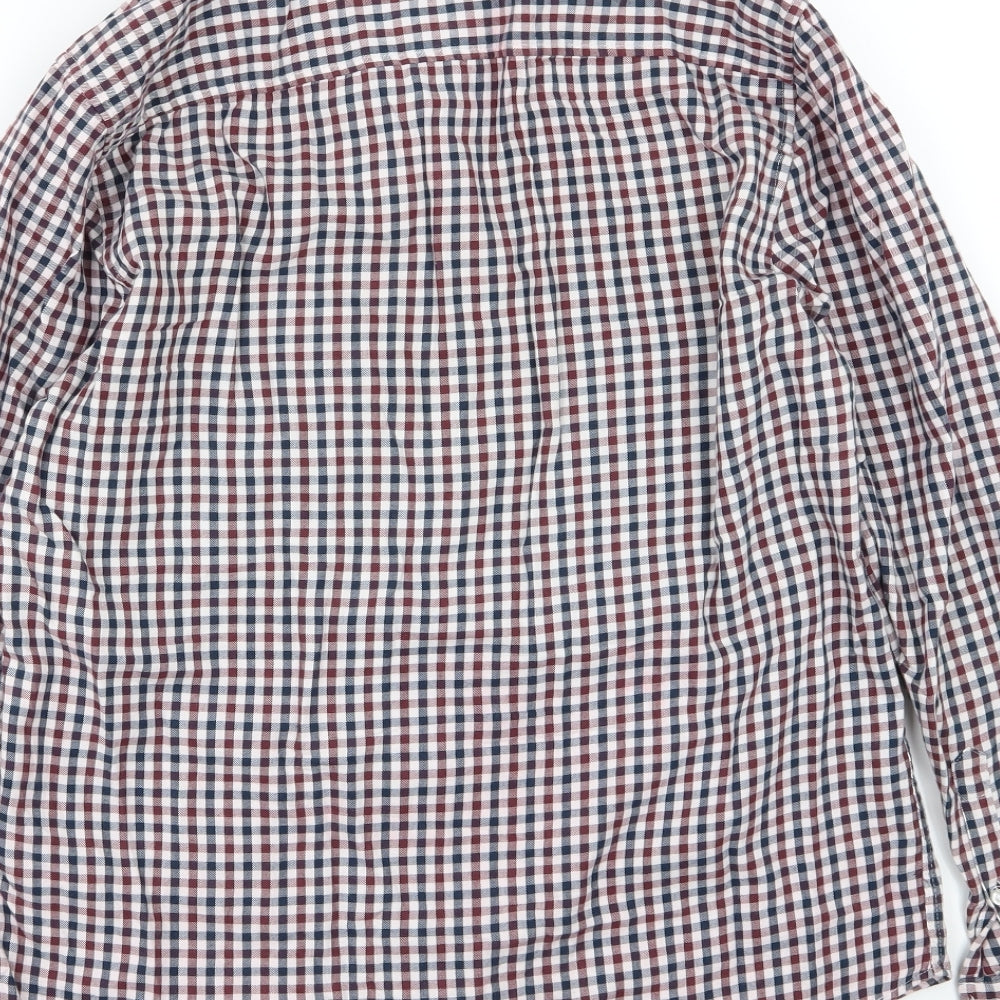 F&F Mens Multicoloured Striped Jersey Button-Up Size M