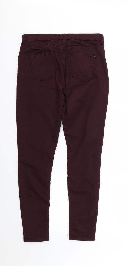 Topshop Womens Purple Denim Skinny Jeans Size 30 L30 in