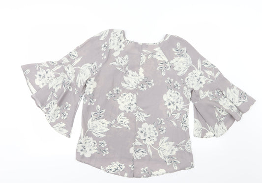Womens UK Size 12 Atmosphere Grey Basic Blouse