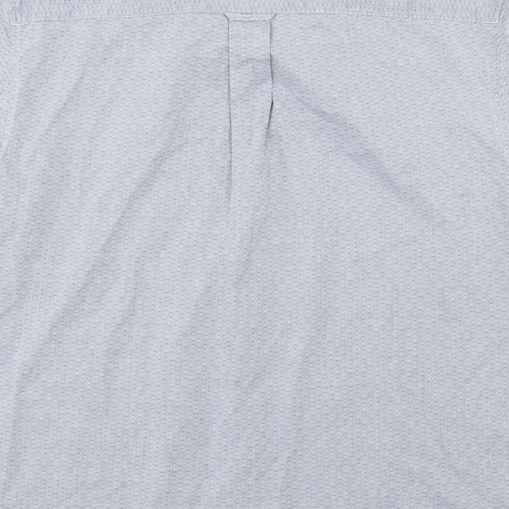 Admiral Mens Blue  Woven  Button-Up Size XL