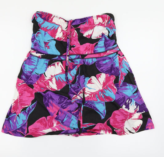 George Womens Multicoloured Floral A-Line Size 14