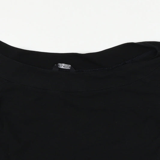 Womens UK Size 14 Select Black Basic T-Shirt