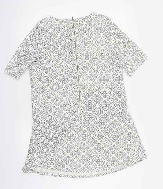 NEXT Womens White Argyle/Diamond A-Line Size 12