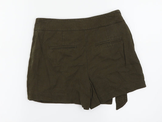 H&M Womens Green   Wrap Shorts Size 6