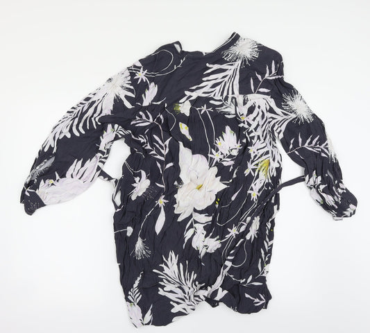 Womens UK Size 6 H&M Multicoloured Basic Button-Up