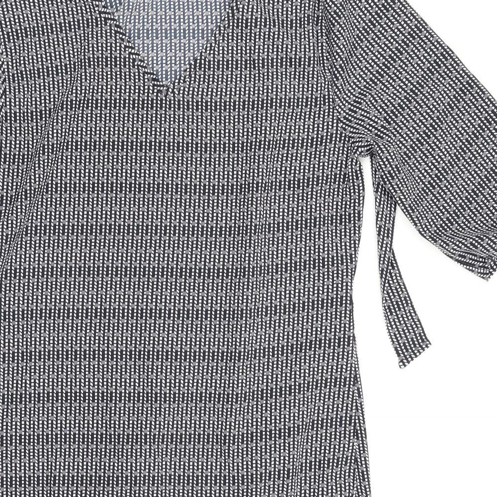 Matalan Womens Blue Paisley Basic Blouse Size 12