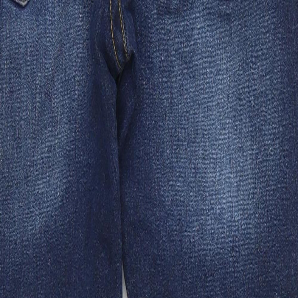 River Island Girls Blue Denim Skinny Jeans Size 12 Years - Distressed Look