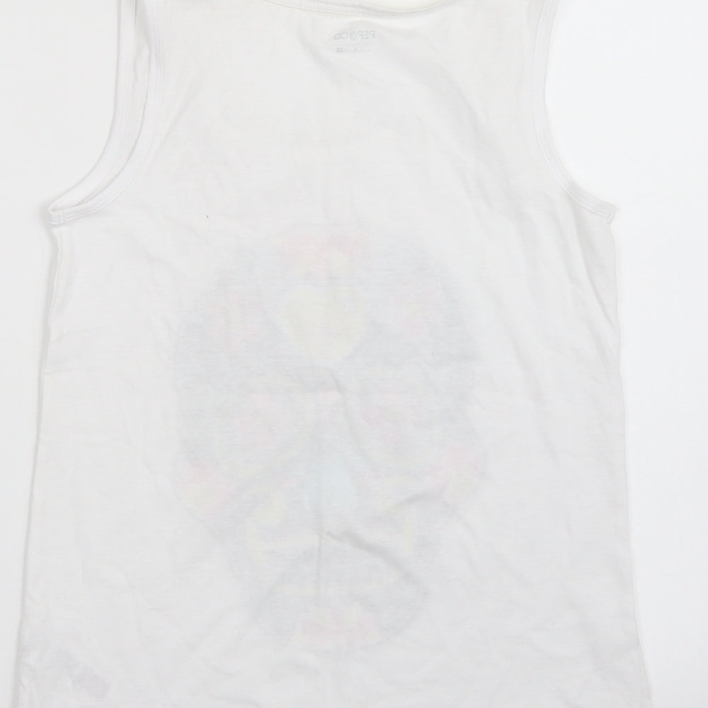 Womens UK Size 8 Pep & co White Basic Tank