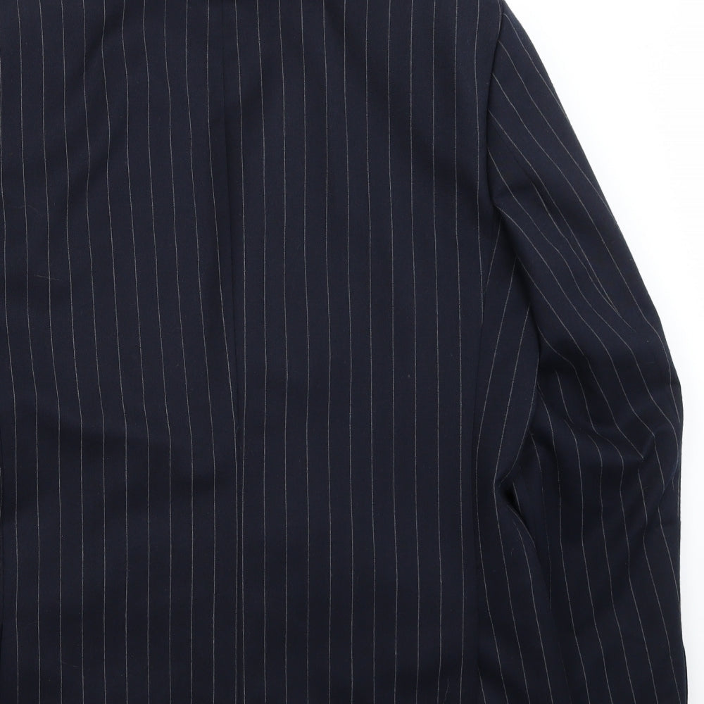 Ashton & gunn Mens Blue Striped Jacket Suit Jacket Size 40