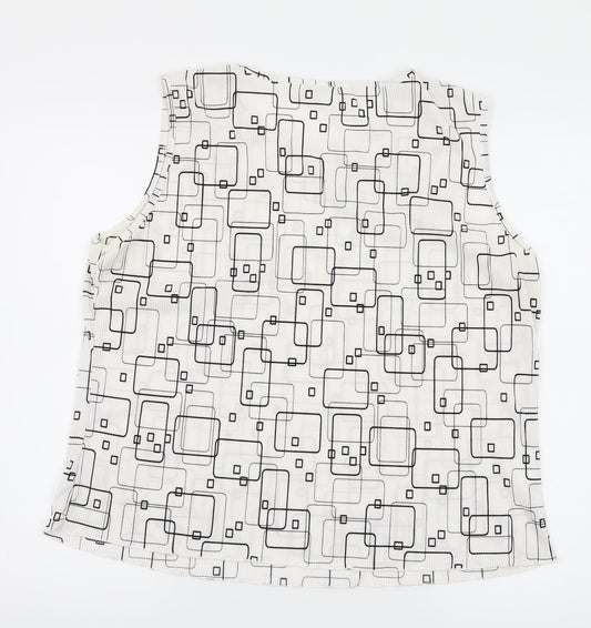 Womens UK Size 18 AMARANTO White Basic Blouse