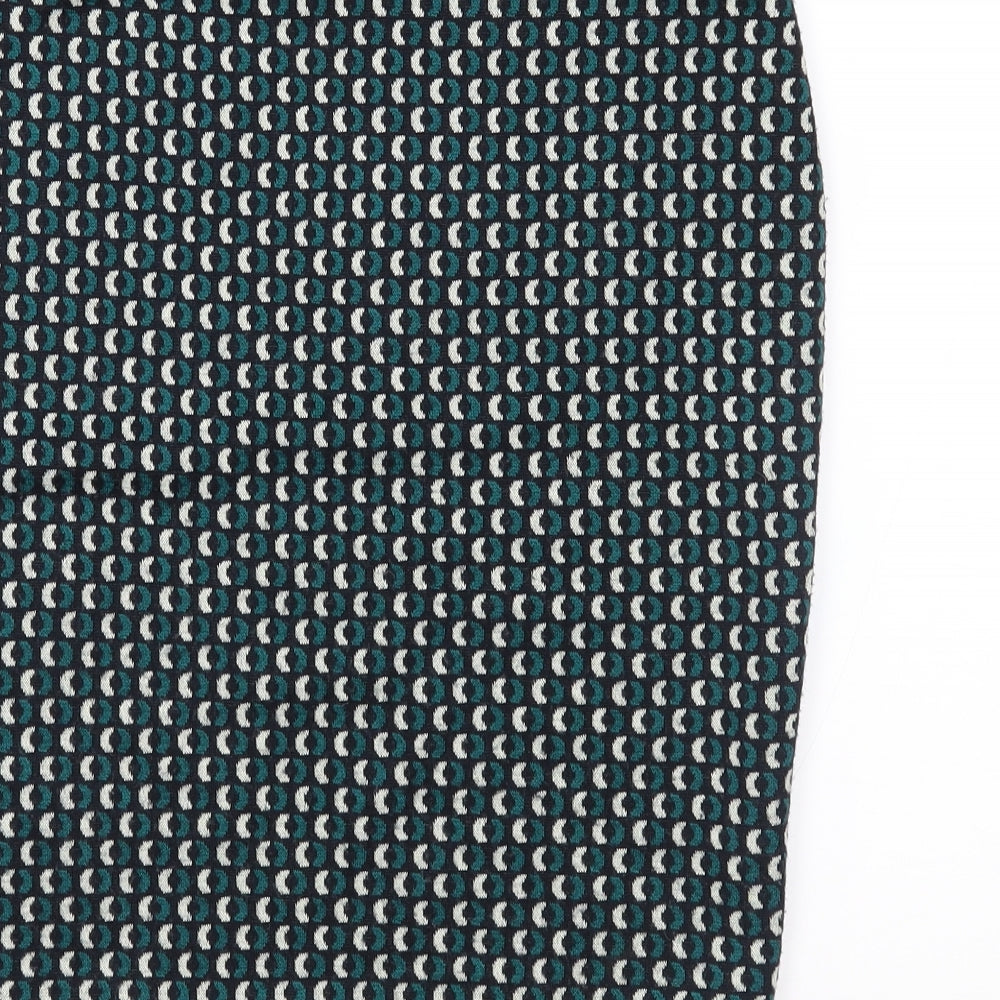 Dorothy Perkins Womens Green Geometric Jersey Straight & Pencil Skirt Size 8