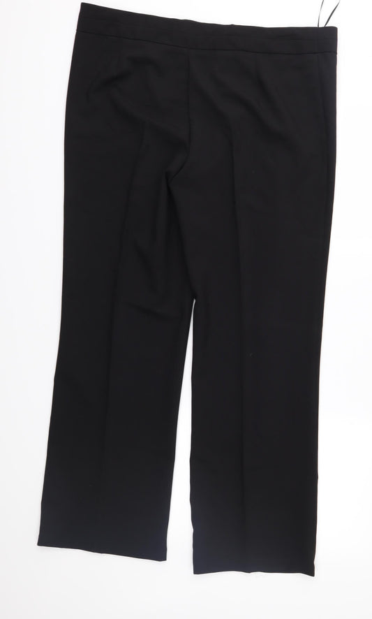George Womens Black Trousers Size 16 L30 in