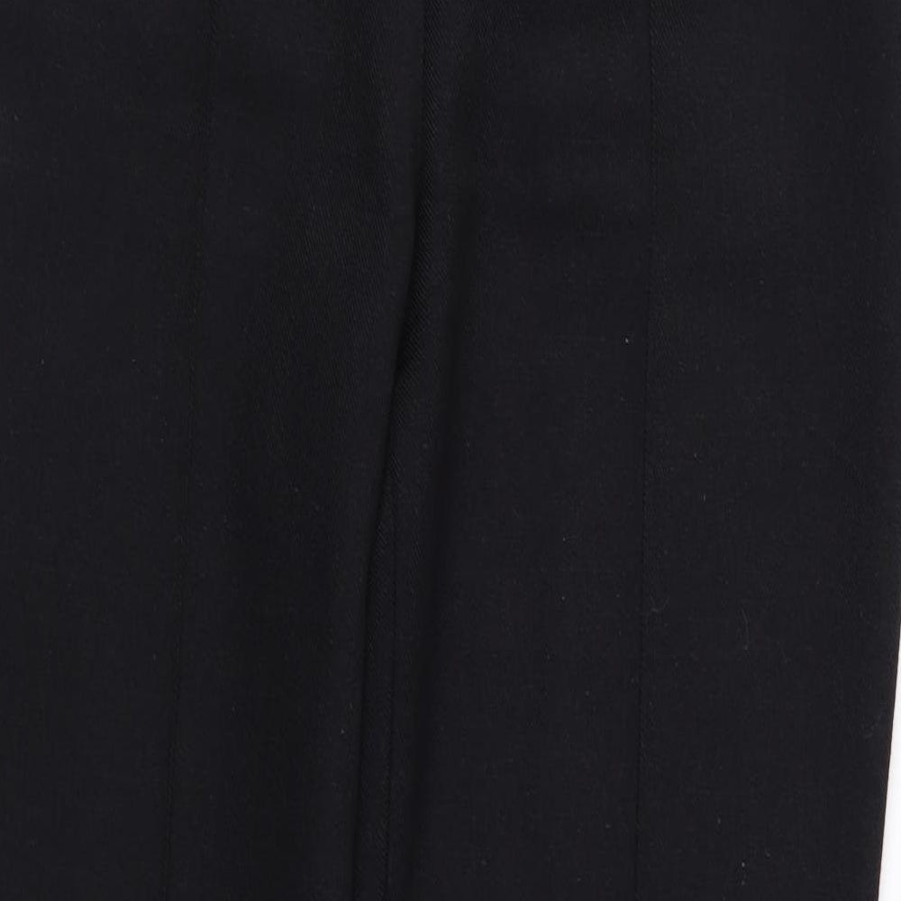 Womens UK Size 10 Papaya Regular Fit Black Trousers
