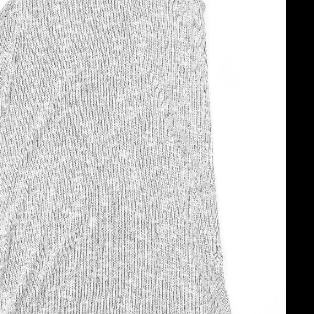 Womens UK Size 8 Miss Selfridge Grey Basic Tank