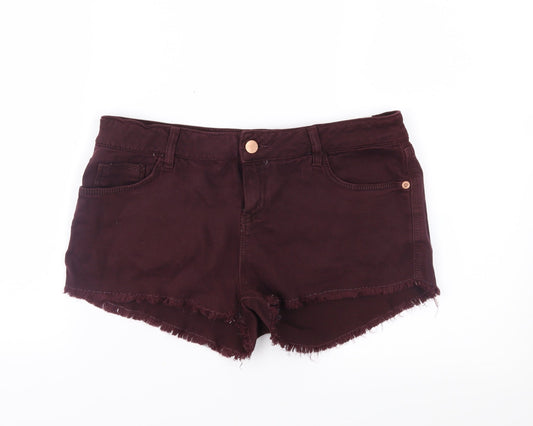 Womens UK Size 12 Topshop Regular Fit Cut-Off Shorts