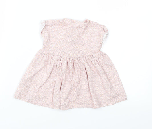NEXT Girls Pink Floral Jersey Fit & Flare Size 0-3 Months