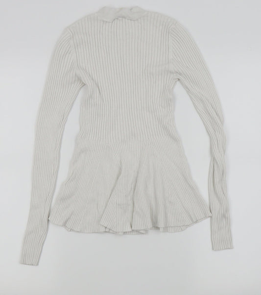 Miss Selfridge Womens White Basic T-Shirt Size 6