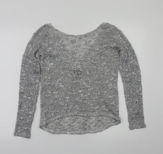 Womens UK Size XS VILA Grey Basic T-Shirt