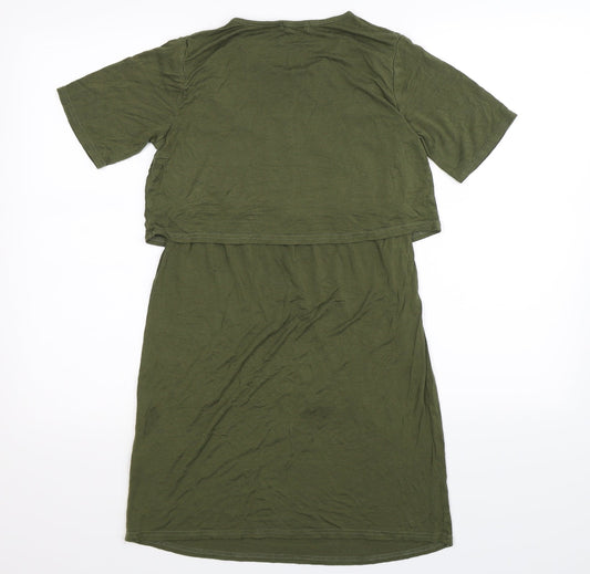 Boohoo Womens Green Mini Size 8