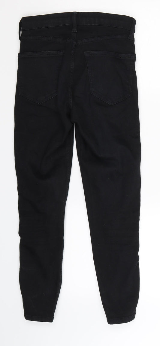 Topshop Womens Black Denim Skinny Jeans Size 25 in L28 in
