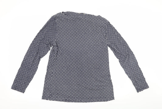 M&S Womens Blue Argyle/Diamond Basic T-Shirt Size 14