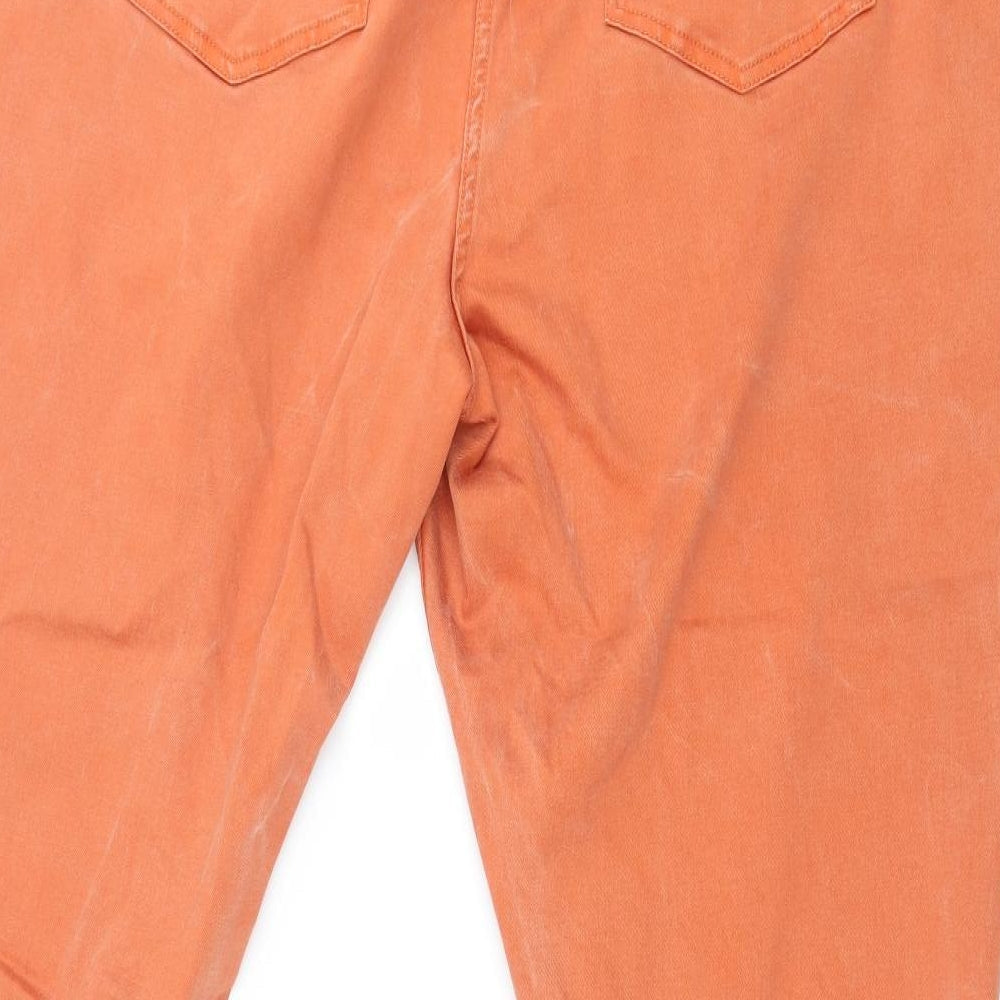 Mens UK Size 26 Soft Touch Regular Fit Skinny Orange Jeans