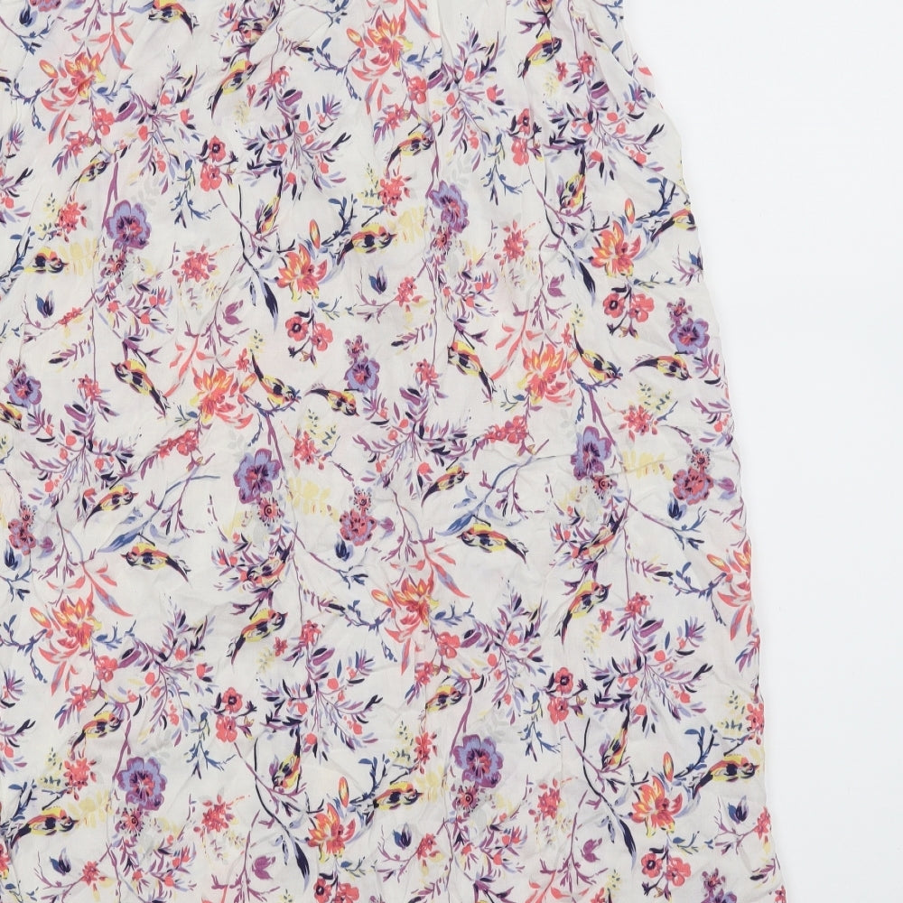 M&S Womens White Floral Slip Dress Size 10
