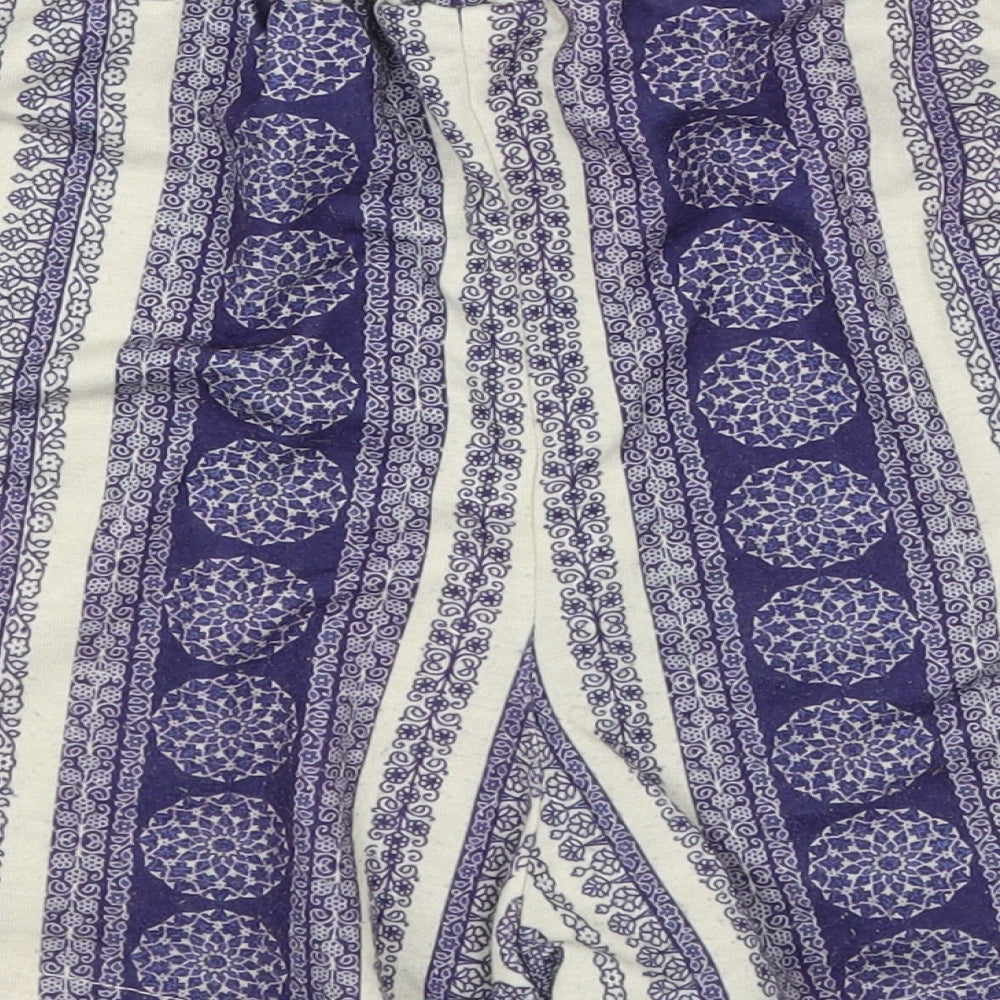 Missguided Womens Blue Striped Hot Pants Shorts Size 8