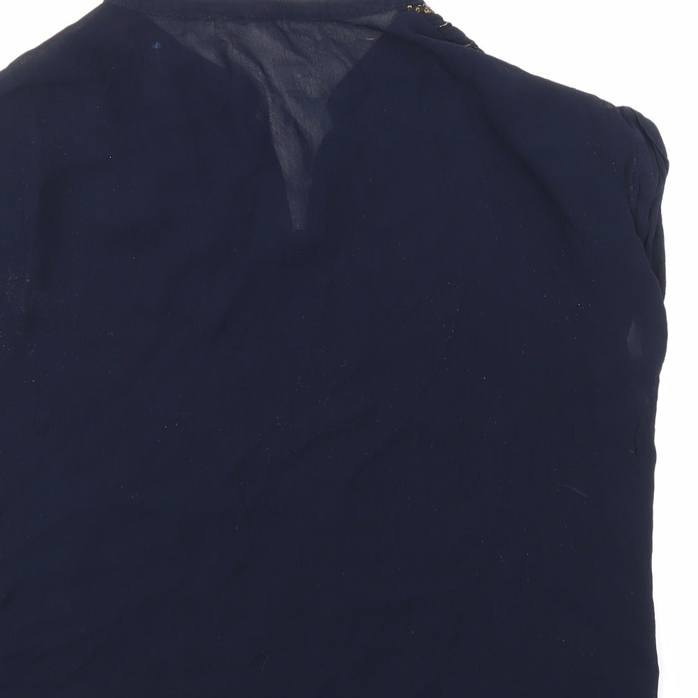 Womens UK Size Preworn Blue Basic Blouse