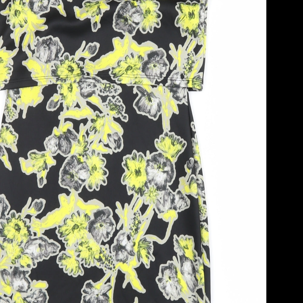 Sparrow Womens Yellow Floral Tank Dress Size 12