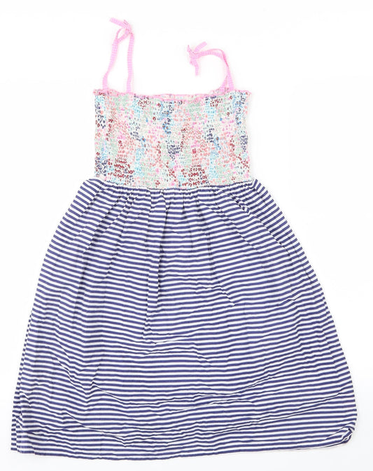Angels Girls Blue Striped A-Line Size M