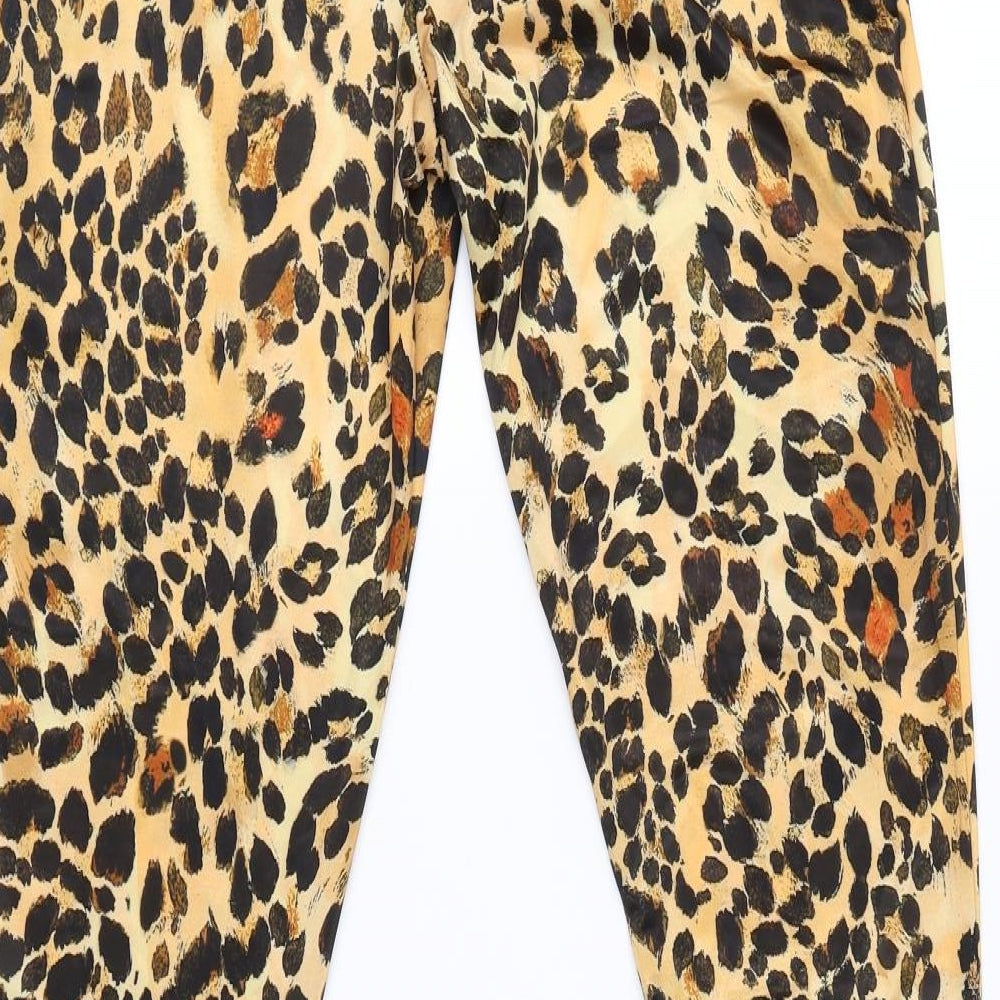 Womens UK Size 10 PRETTYLITTLETHING Regular Fit Brown Trousers