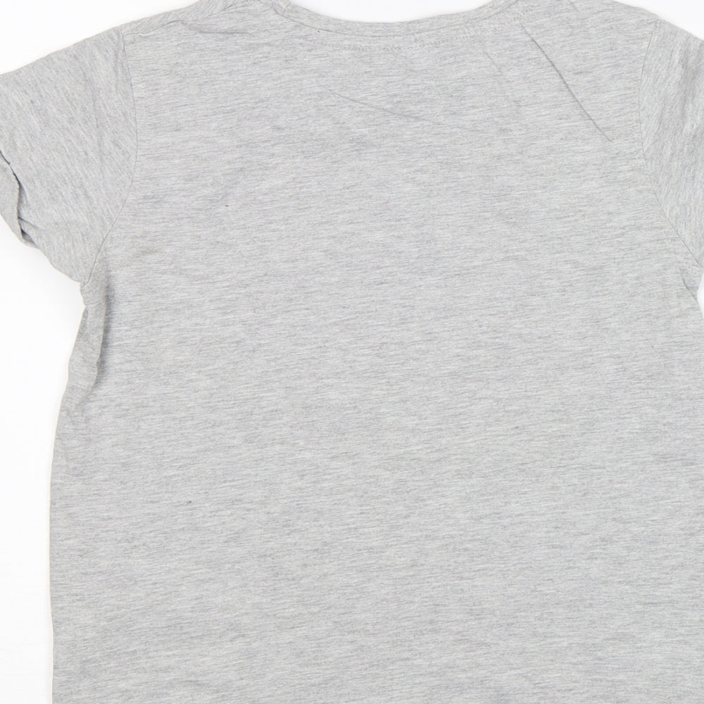 George Boys Grey Basic T-Shirt Size 8-9 Years - graphic