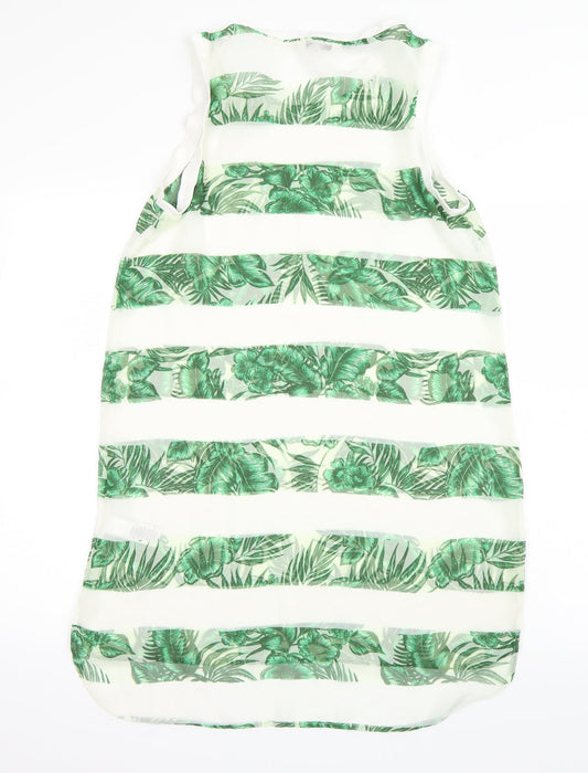 NEXT Womens Green Floral A-Line Size 12