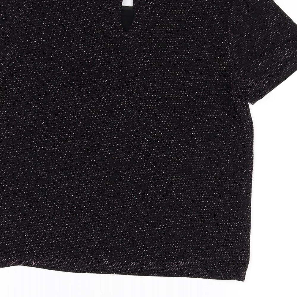 Womens UK Size 8 New Look Black Basic Blouse