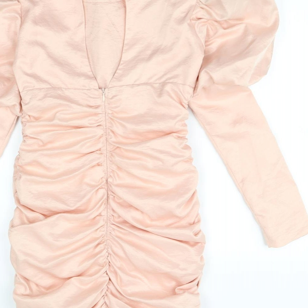 Boohoo Womens Pink Mini Size 6